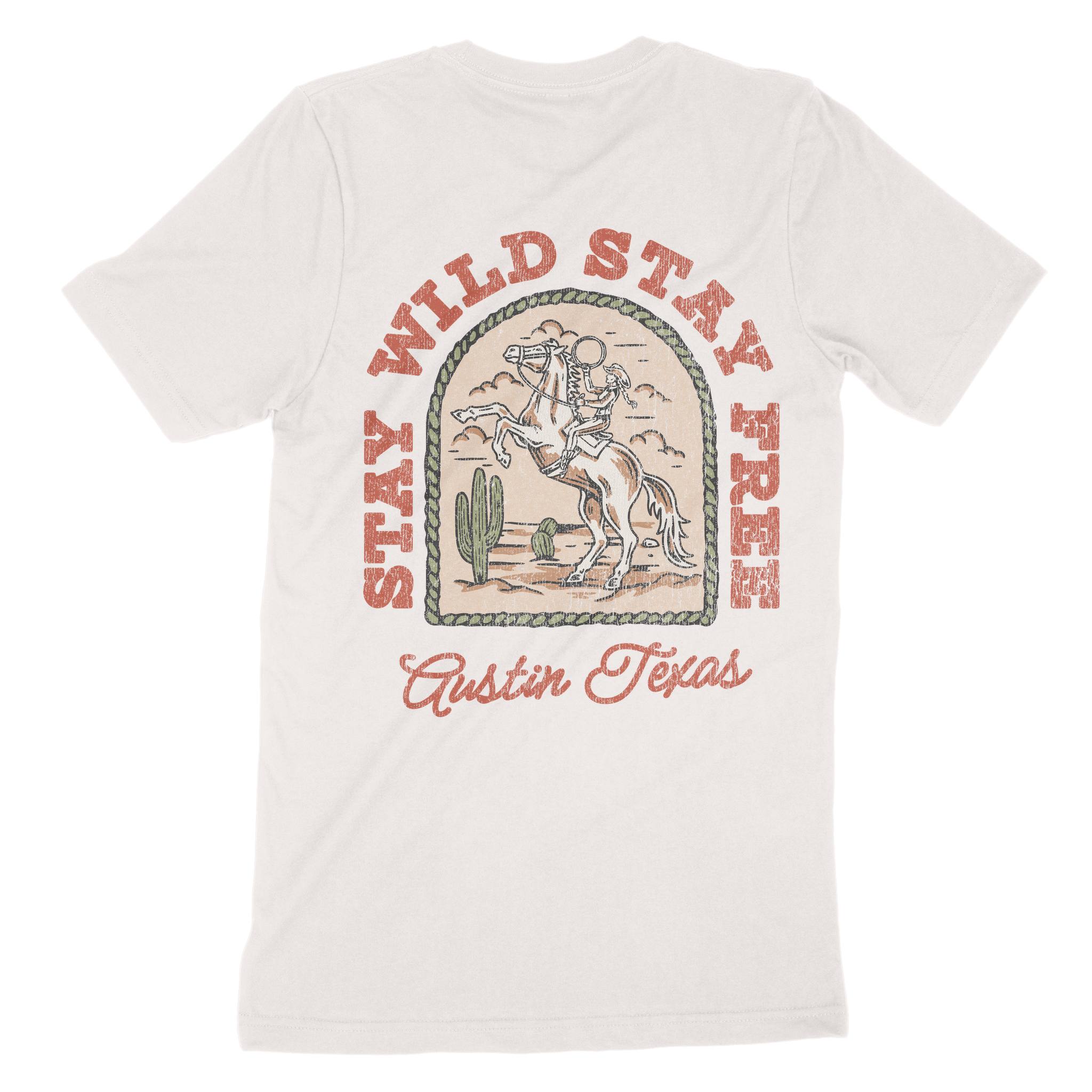 Austin Stay Wild T-Shirt in Vintage - back view