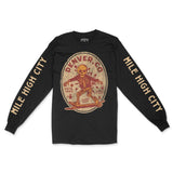 Denver Skater Kid Longsleeve in Black - front view with sleeves