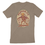 Denver Skater Kid T-Shirt Vintage Brown back