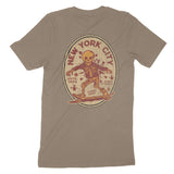 New York Skater Kid T-Shirt Vintage_Brown back