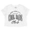 New York Cool Dad Cropped Tee in White - front view