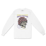 Denver Mushroom Skull Longsleeve in White - front view