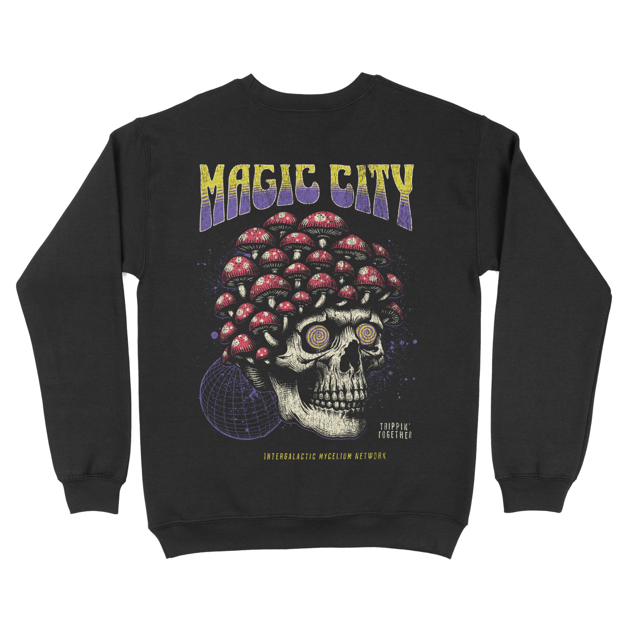 Miami Crewneck in Black - back view