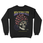 New York Mushroom Skull Crewneck Black back