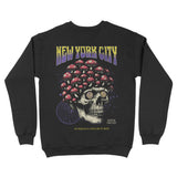 New York Crewneck in Black - back view