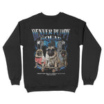 Denver Crewneck in Black - back view