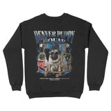 Denver Crewneck in Black - back view