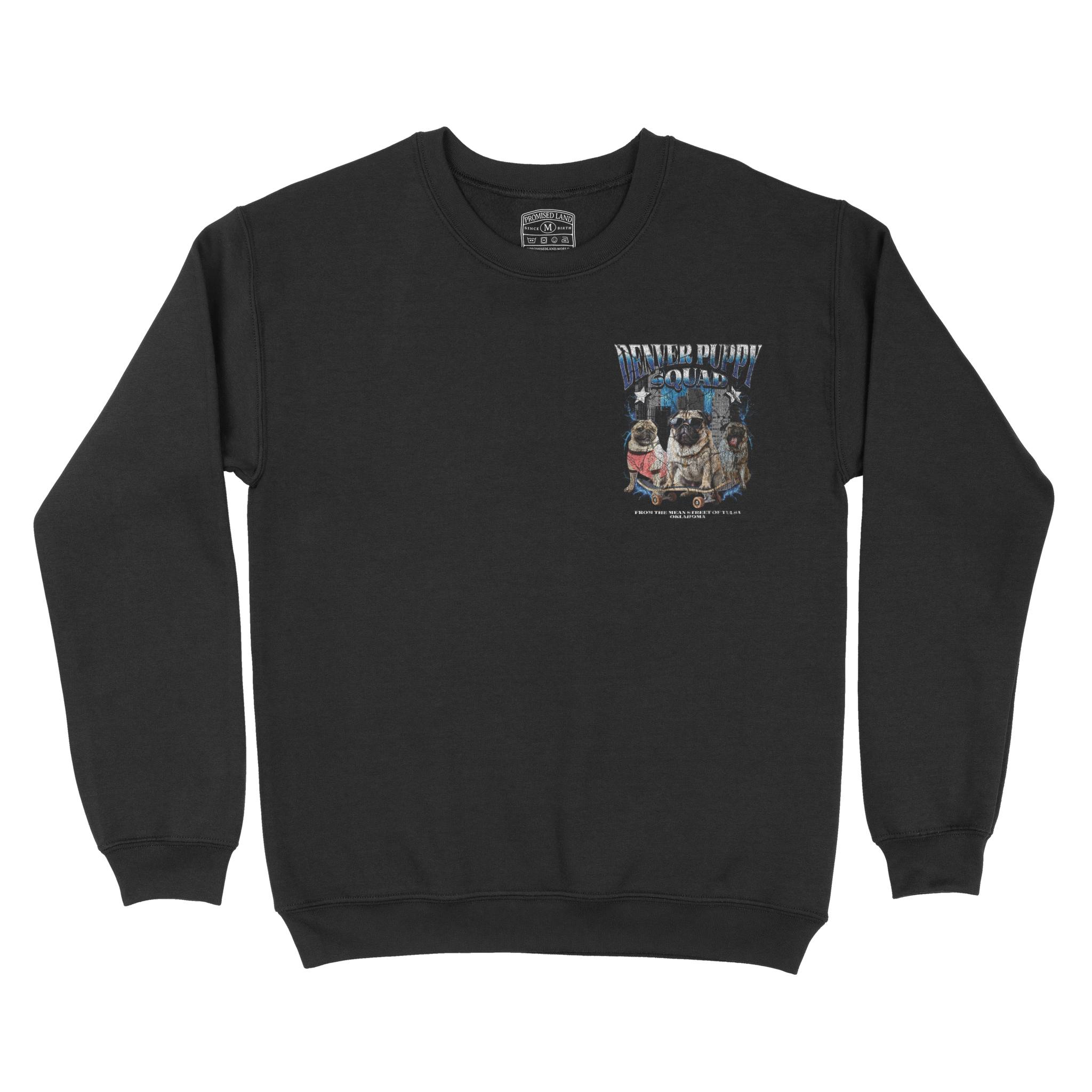 Denver Crewneck in Black - front view
