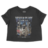 Denver Puppy Patrol 3 Cropped Tee in Black - front view