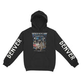 Denver Hoodie in Black - front-sleeves view
