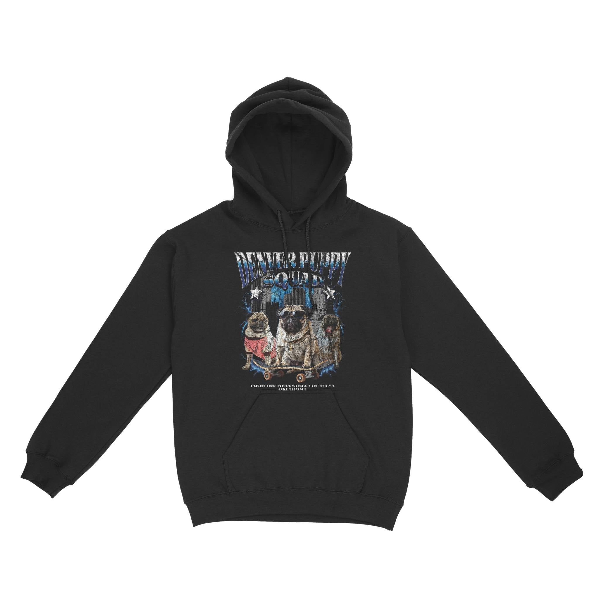 Denver Hoodie in Black - front view