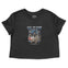 New York Cropped Tee in Black - front view