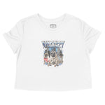 New York Puppy Patrol 3 Cropped Tee in White - front view