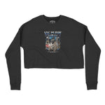 New York Cropped Crew in Black - front view