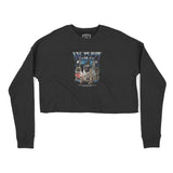 New York Cropped Crew in Black - front view