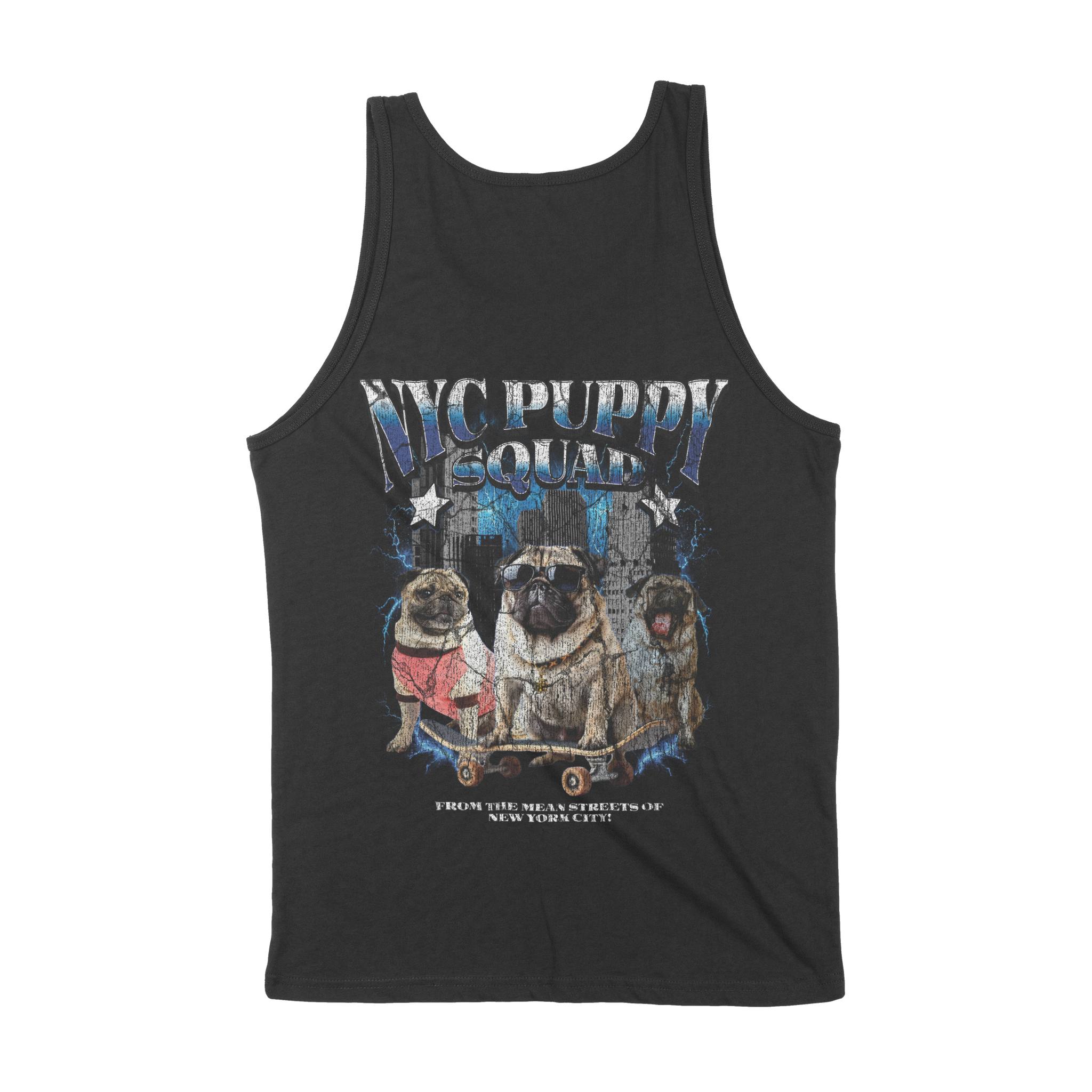 New York Tank Top in Black - back view