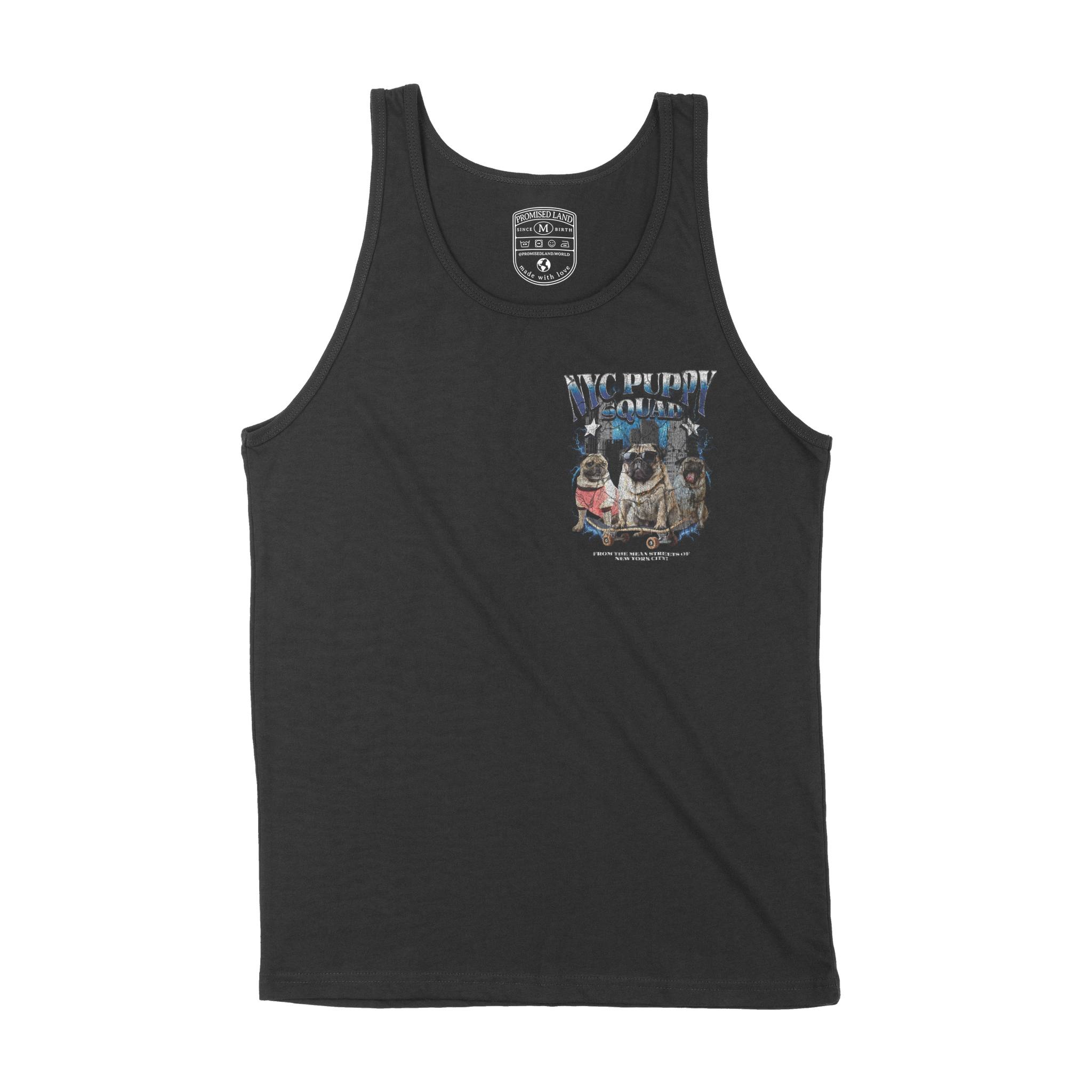 New York Tank Top in Black - front view