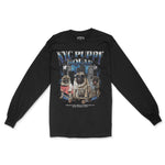 New York Longsleeve in Black - front view