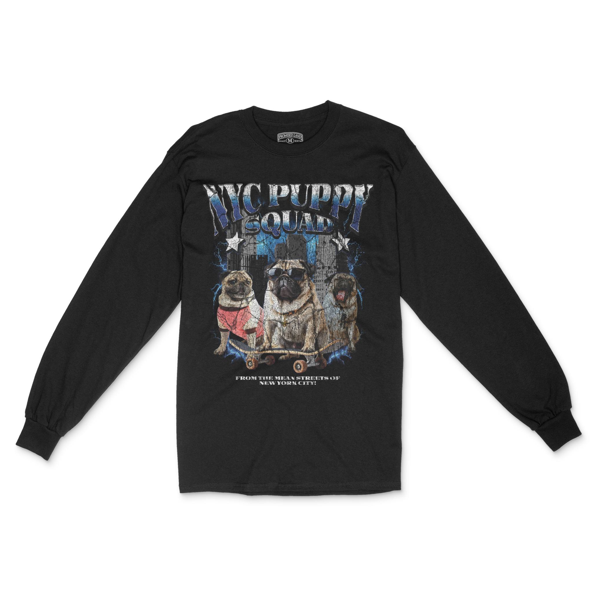 New York Longsleeve in Black - front view