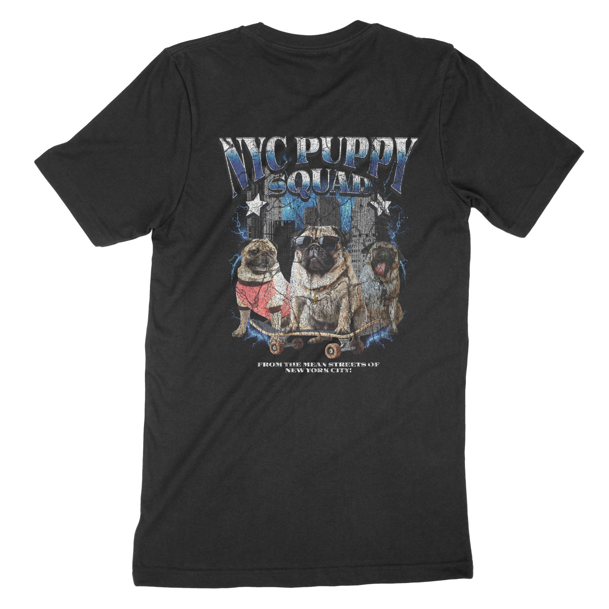 New York T-Shirt in Black - back view