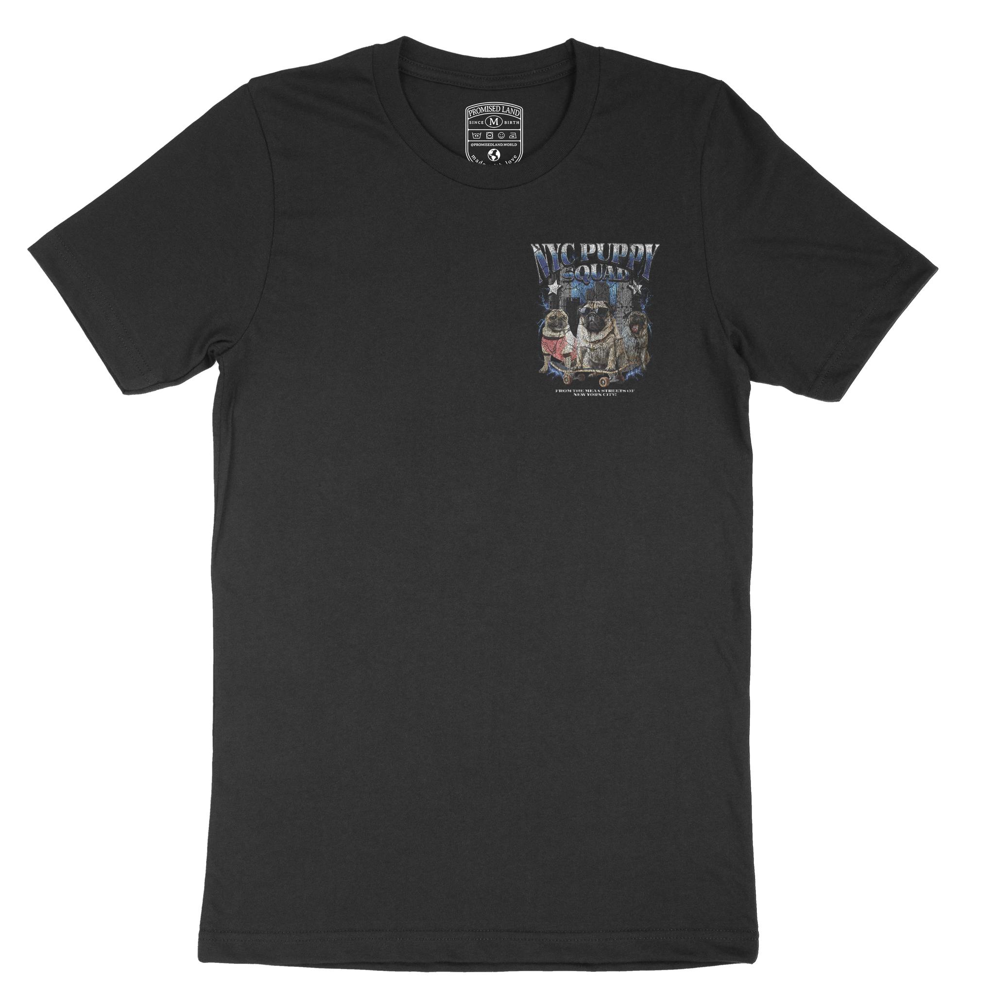 New York Puppy Patrol 3 T-Shirt in Black - front view