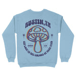 Austin Psychedelic Crewneck Light Blue back