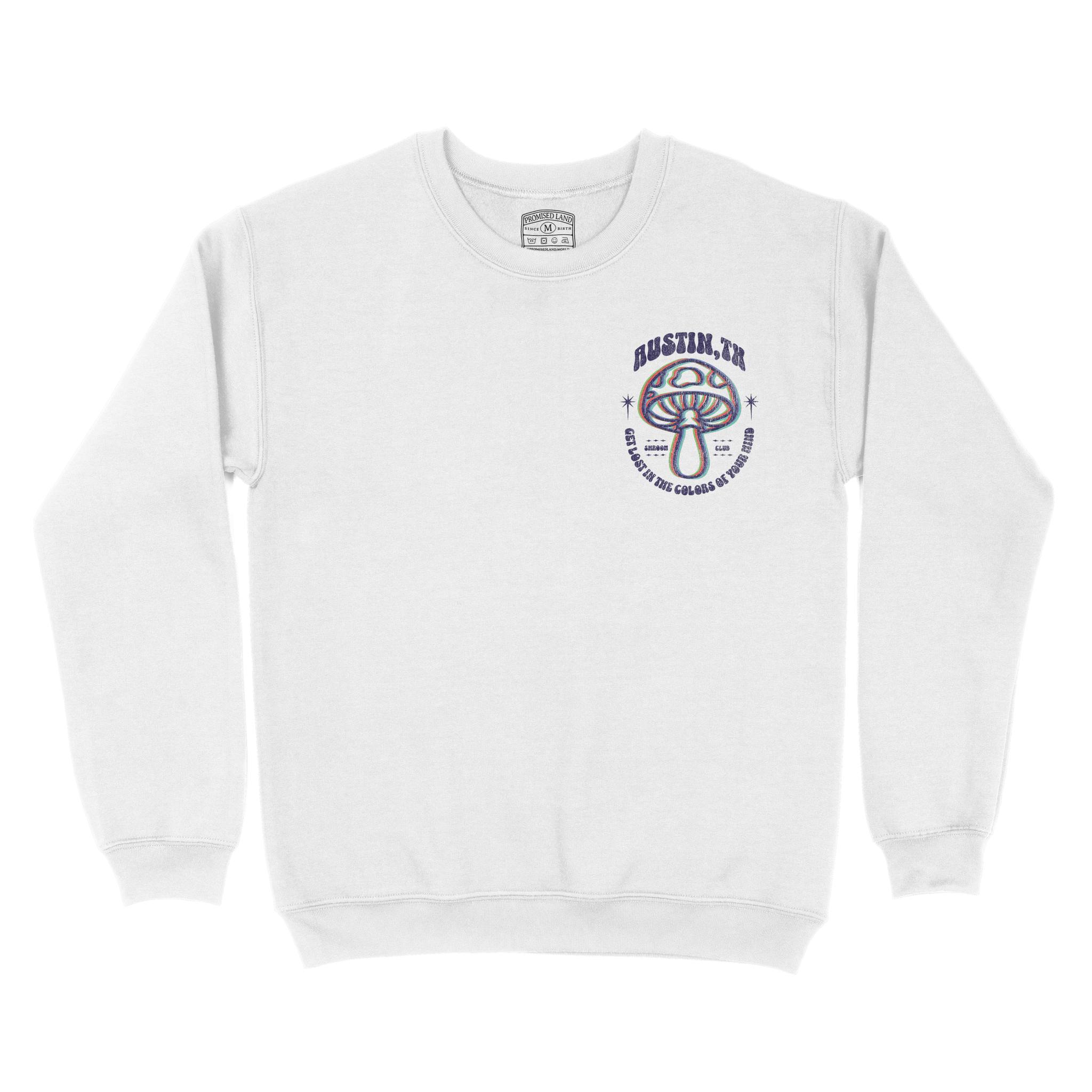 Austin Psychedelic Crewneck White front