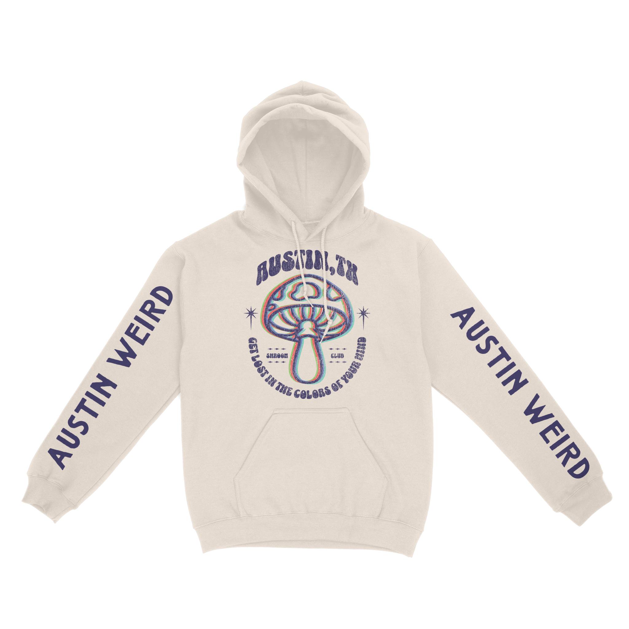 Austin Hoodie in Natural - front-sleeves view