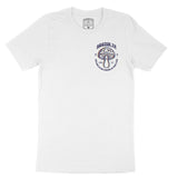 Austin Psychedelic T-Shirt in White - front view