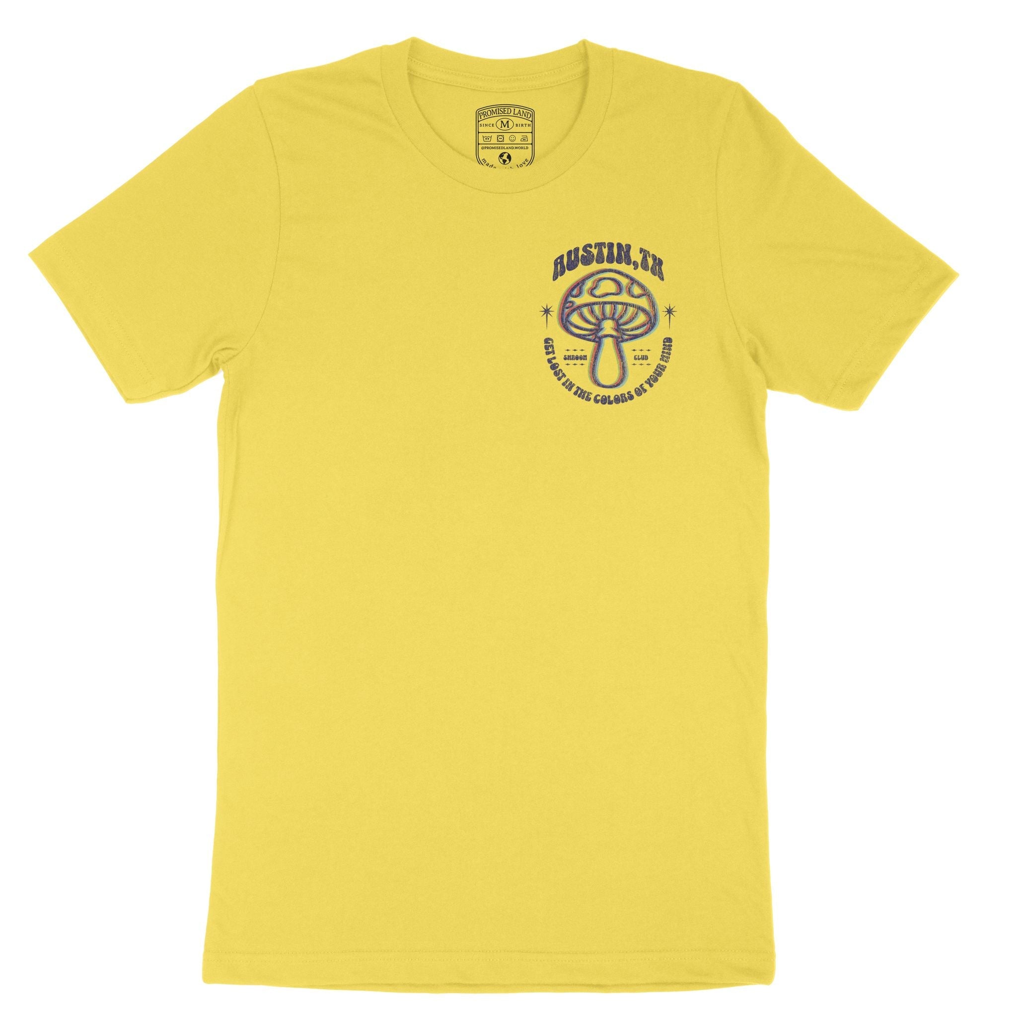 Austin Psychedelic T-Shirt Yellow front