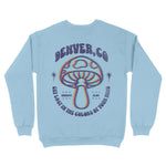 Denver Crewneck in Light Blue - back view