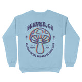 Denver Crewneck in Light Blue - back view