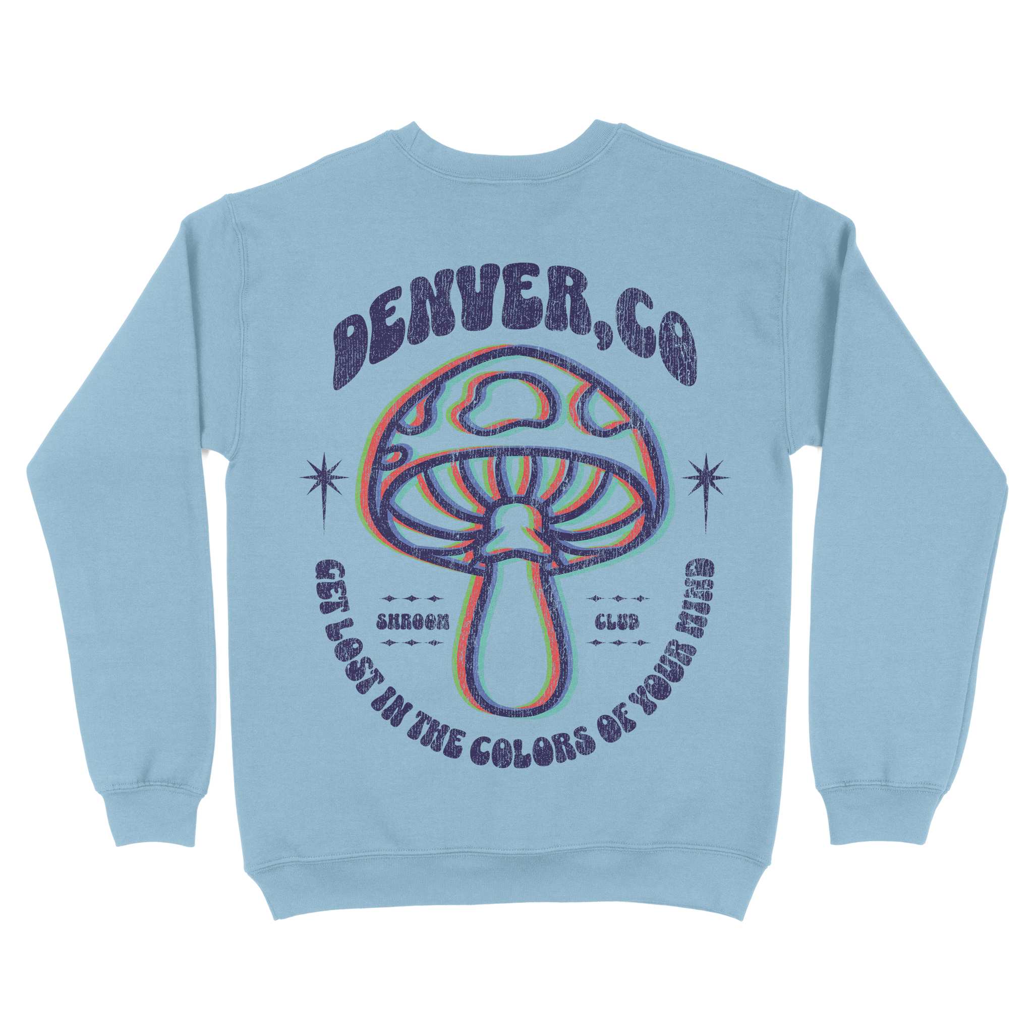 Denver Psychedelic Crewneck Light Blue back