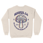 Denver Psychedelic Crewneck in Natural - back view