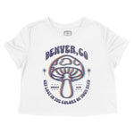 Denver Psychedelic Cropped Tee White front