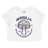 Denver Psychedelic Cropped Tee White front