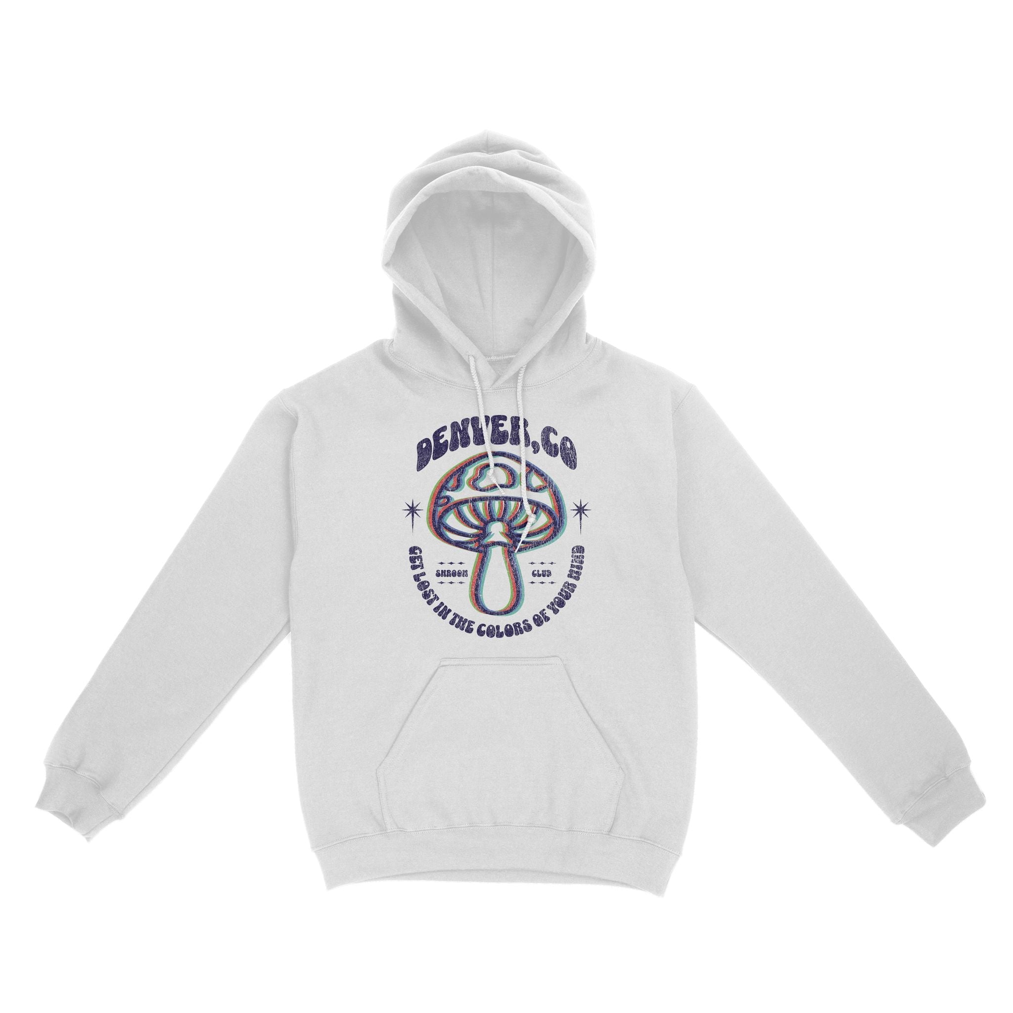 Denver Psychedelic Hoodie White front