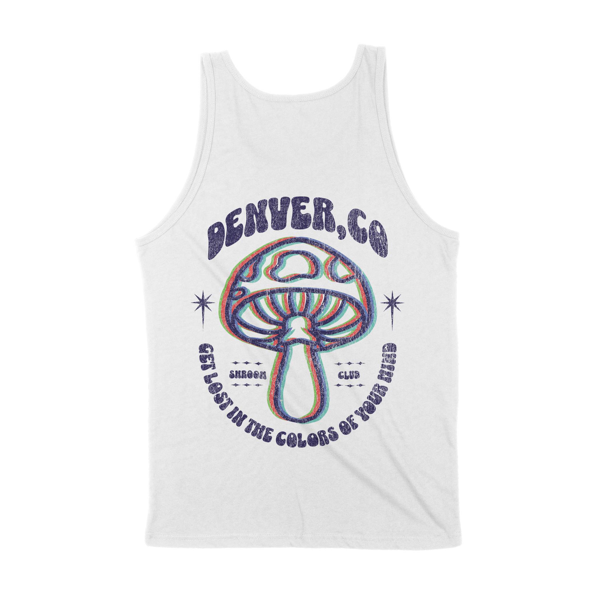 Denver Psychedelic Tank Top White back