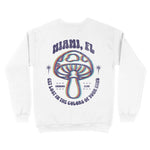 Miami Crewneck in White - back view