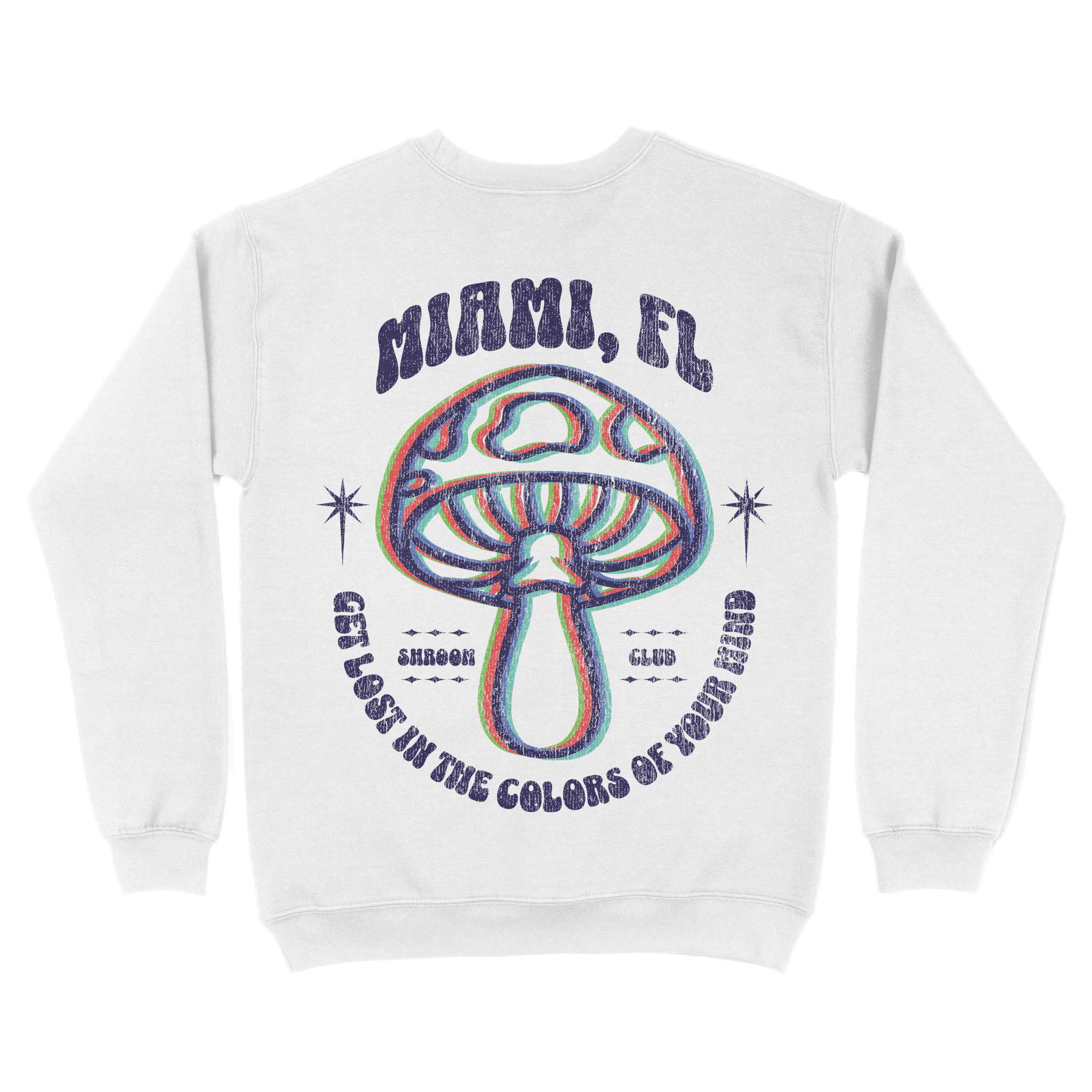 Miami Psychedelic Crewneck White back