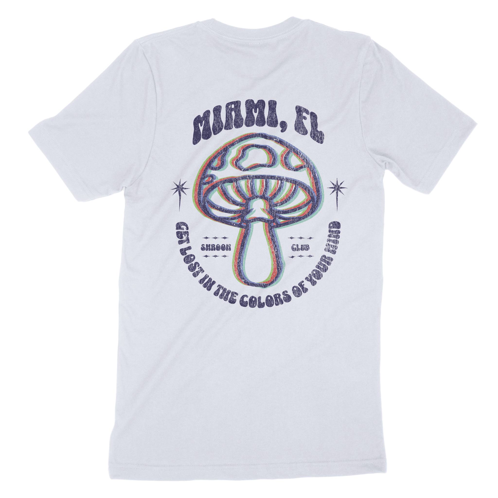 Miami Psychedelic T-Shirt in Light Blue - back view