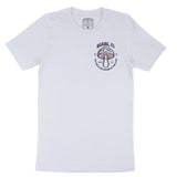 Miami Psychedelic T-Shirt in Light Blue - front view