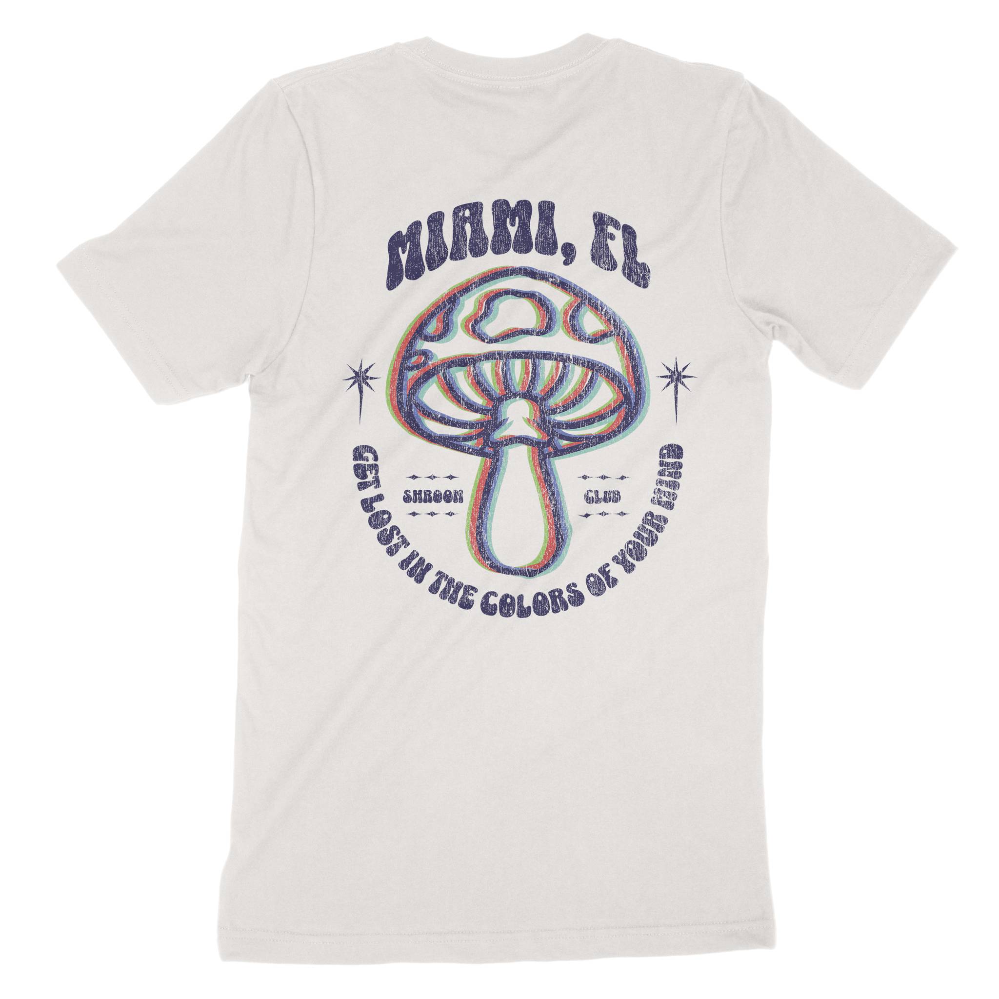 Miami Psychedelic T-Shirt Vintage White back