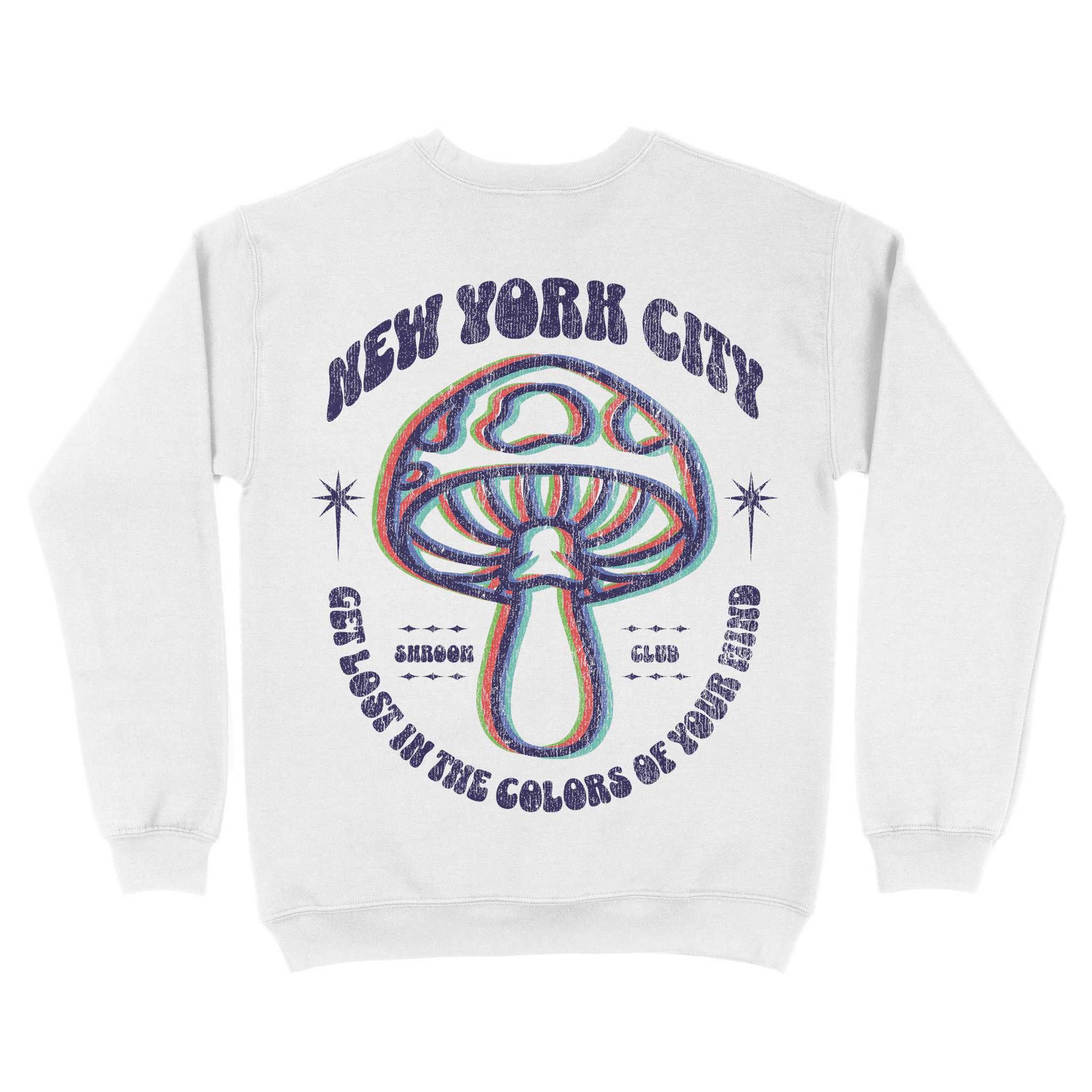 New York Psychedelic Crewneck White back