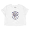 New York Cropped Tee in White - front view