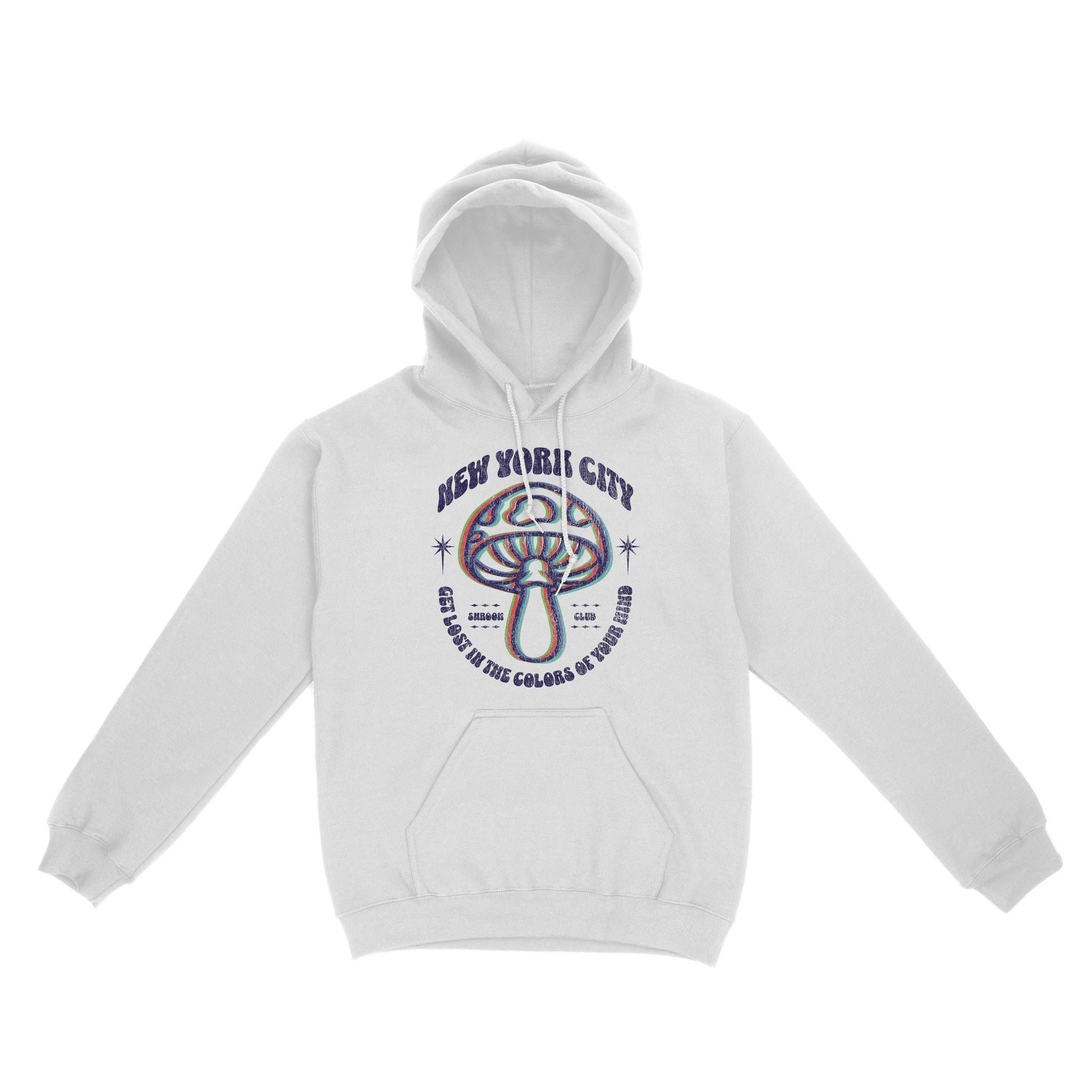 New York Psychedelic Hoodie White front