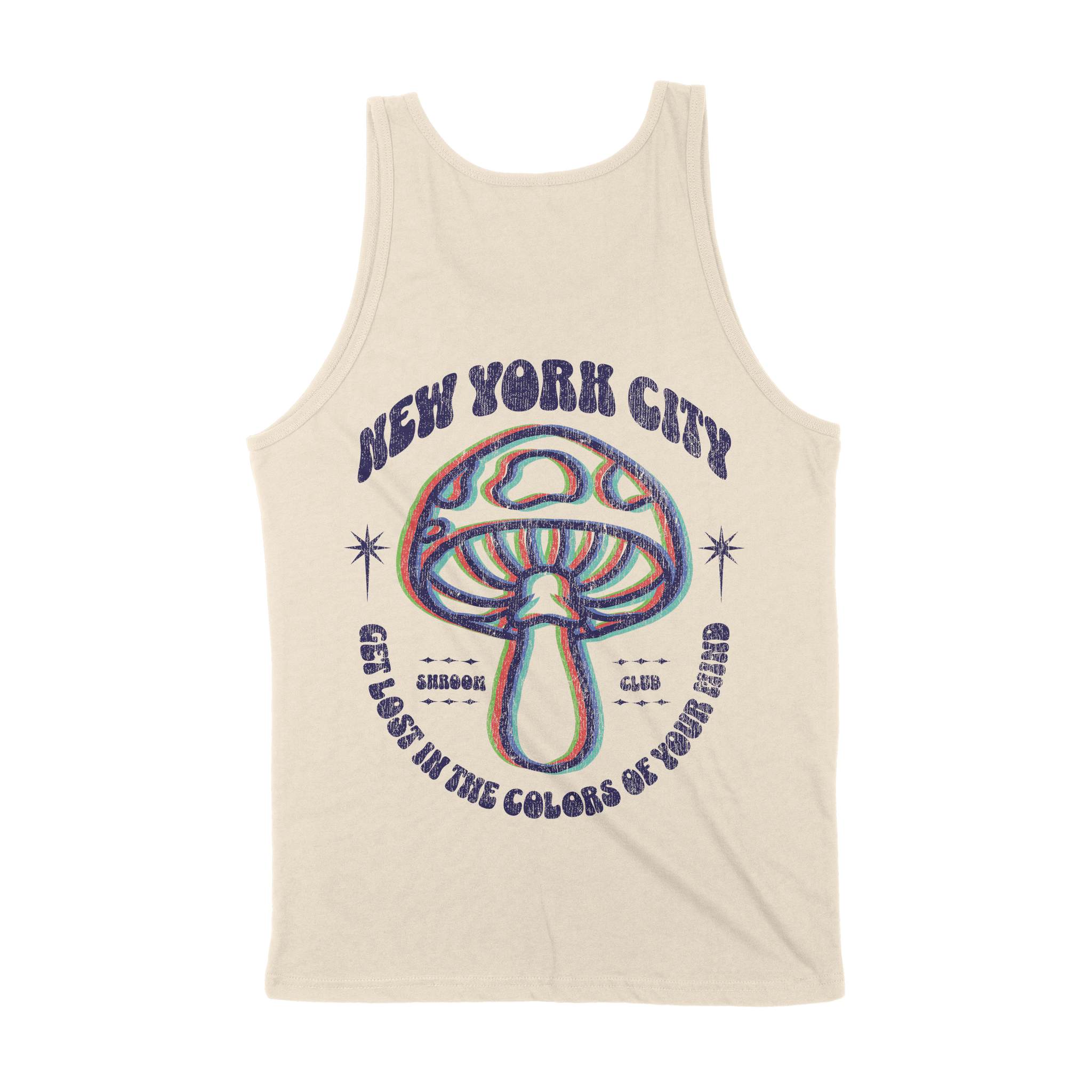 New York Psychedelic Tank Top Natural back