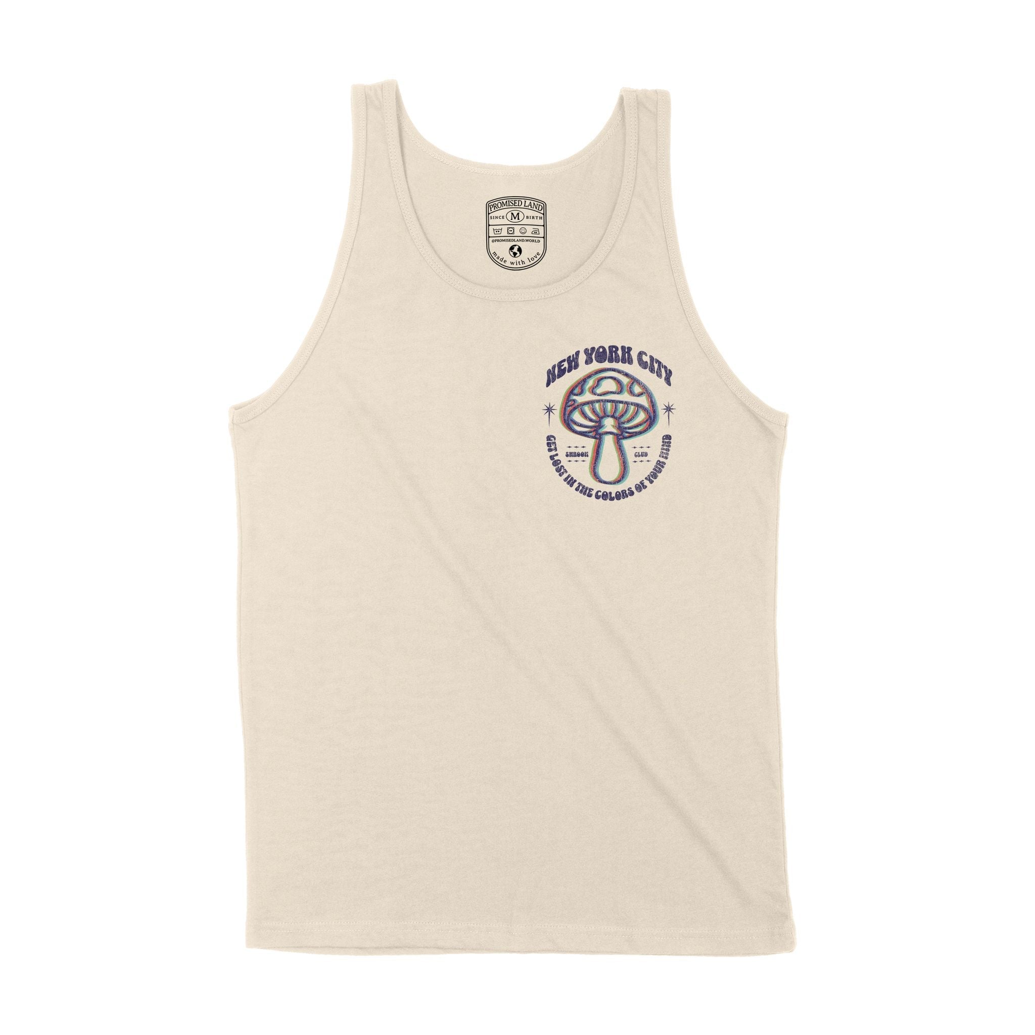 New York Psychedelic Tank Top Natural front