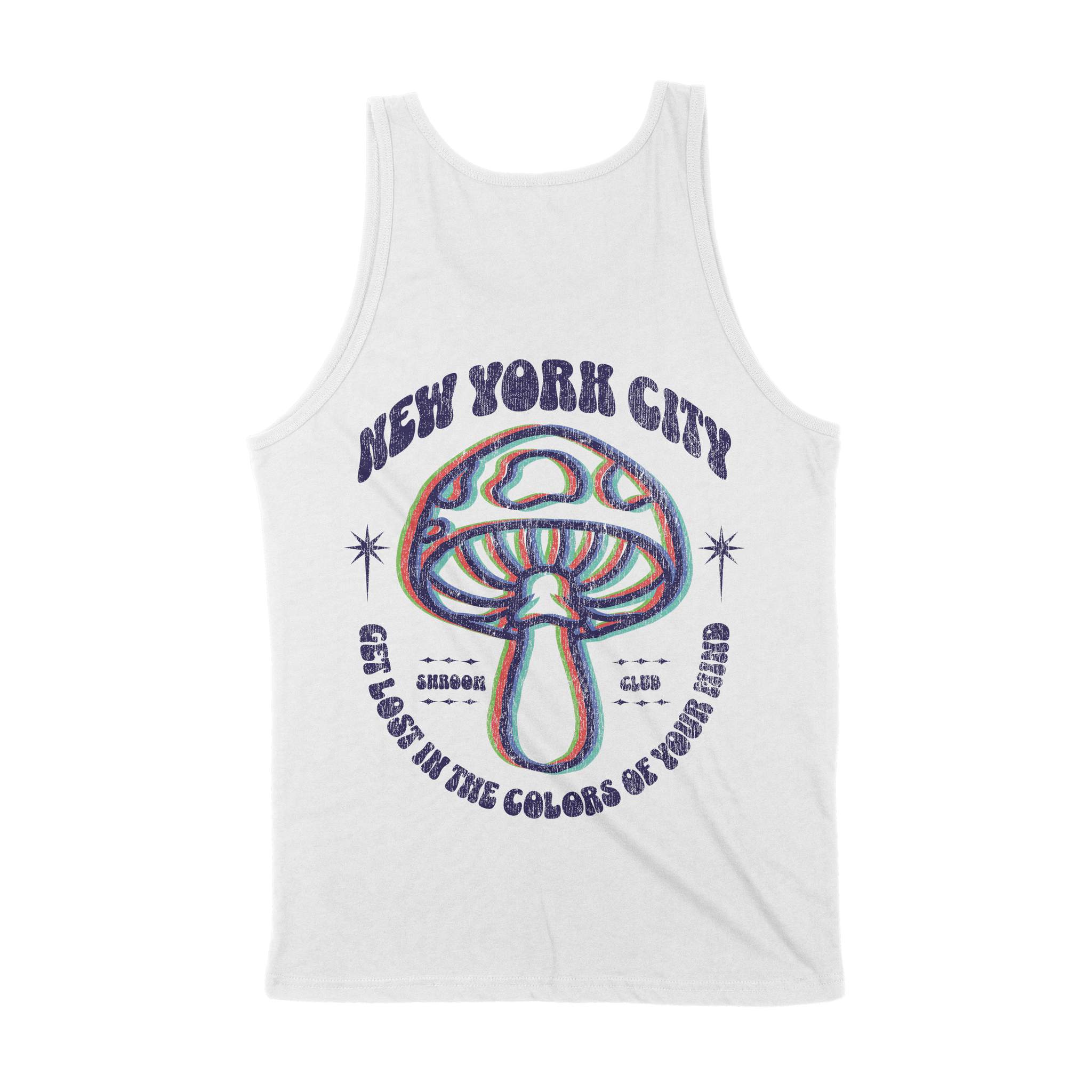 New York Psychedelic Tank Top White back