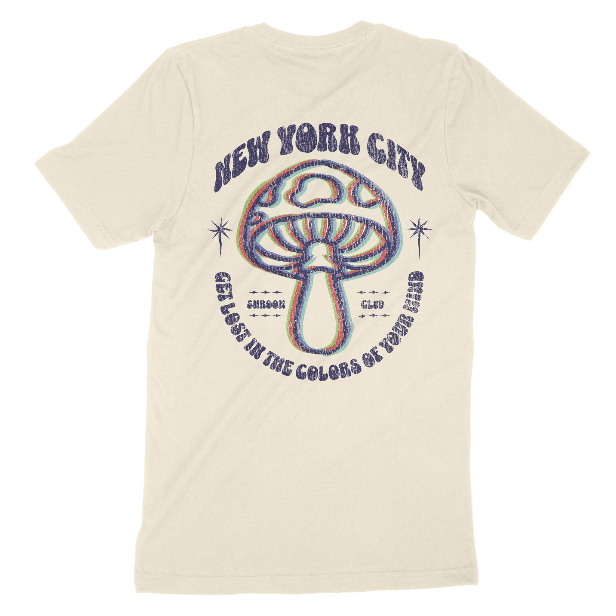 New York Psychedelic T-Shirt Natural back